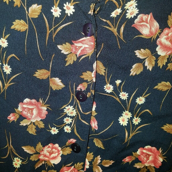 Expressions Floral Flowy button up Maxi Dress - Picture 2 of 5